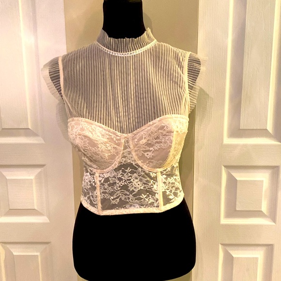 NWT - Victoria’s Secret - Corset Bra with built in lace high neck cami - Picture 1 of 8